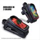 thumbnail image 3 of Bolsa Delantera para Bicicleta Impermeable con Soporte para Teléfono con Pantalla Táctil, Carcasa Rígida, Equipo para Ciclismo de Montaña, Color Negro, 3 of 5