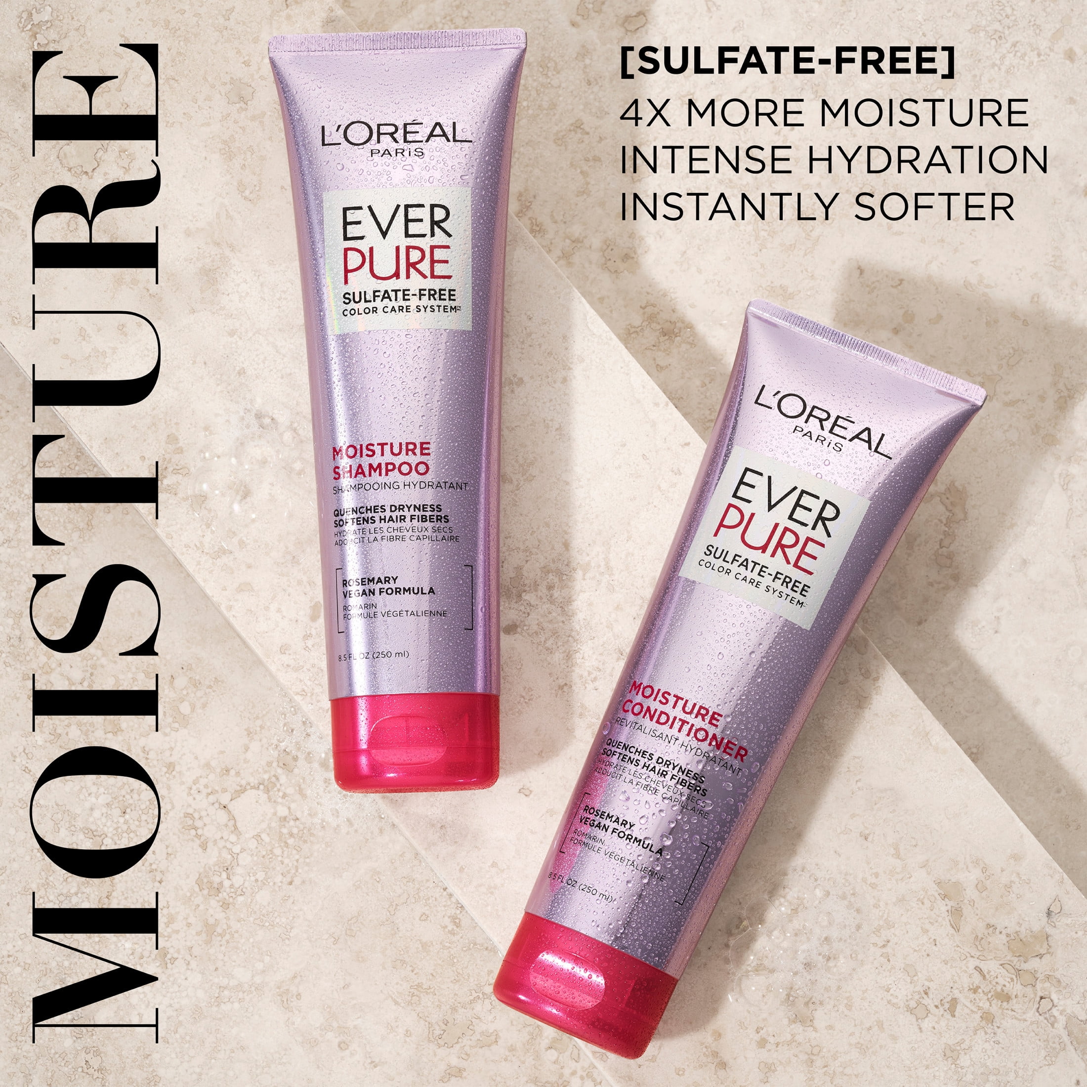 LOreal Paris EverPure Moisture Sulfate Free Shampoo and Conditioner, 1 Kit  (图4) LOreal Paris EverPure Moisture Sulfate Free Shampoo and Conditioner, 1 Kit  (图4)