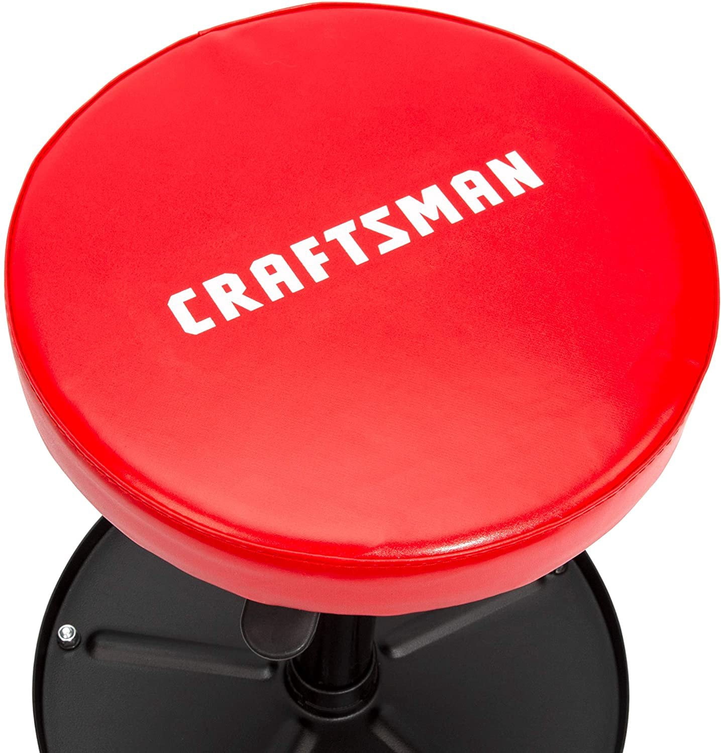 Craftsman 8087917 Vinyl Swivel Adjustable Shop Stool, Matte Red