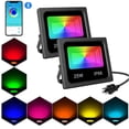 thumbnail image 2 of 1 Uds. Impermeable 15W 25W Bluetooth luz LED de inundación inteligente RGB Control de aplicación reflectores LED jardín fiesta paisaje iluminación de escenario, 2 of 5