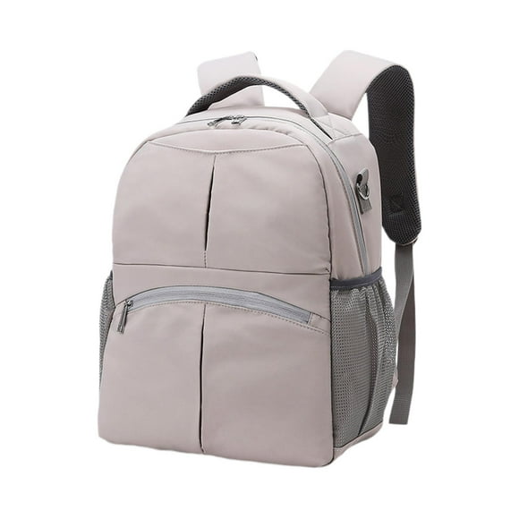 Mochila para pañales con separación de ropa seca y húmeda, impermeable, de gran capacidad, para lactancia. Gris