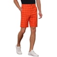 thumbnail image 4 of INSPIRE CHIC Plaid Shorts for Men's Father's Day Gift Summer Flat Front Checked Patterned Dress Shorts 30 Orange, 4 of 5