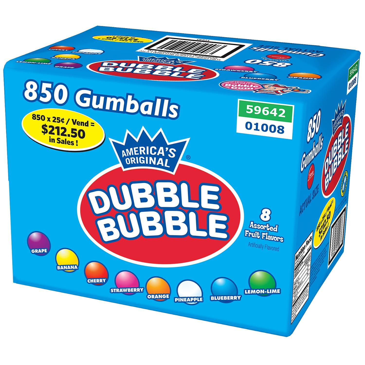 Dubble Bubble Gumball Assortment 850pcs