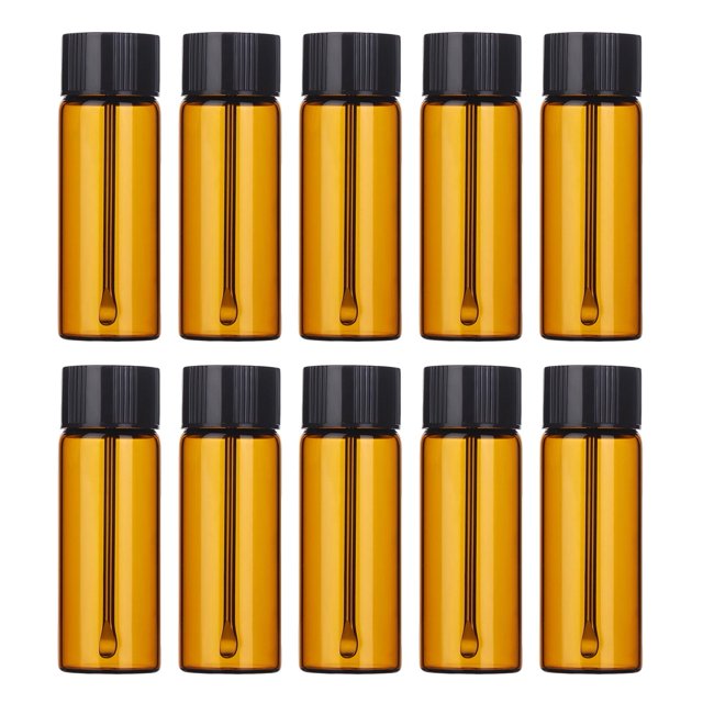 LCXmlly Airtight Storage Bottle Glass Powder Dispensing Bottles with Spoons Airtight Travel Spice Containers Portable Jar for Camping Kitchen Condiment