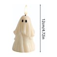 thumbnail image 3 of Halloween Ghost Flameless Taper Candles Battery Operated LED Halloween Dinner Decoration White 5&7 Inch 2PC, 3 of 9
