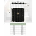 thumbnail image 6 of No Hook Shower Curtain with Snap in Liner, Boho Mystical Galaxy Sun Moon Stars Black Bohemia Hotel Shower Curtains for Bathroom, Washable Shower Curtain Liner Set with Mesh Top Window, 72”x78”, 6 of 6