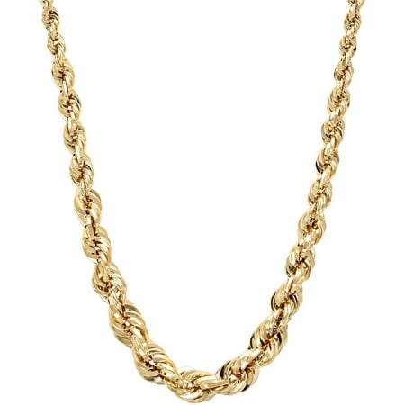 Simply Gold 10kt Gold 2.2-6mm Graduated Rope Necklace