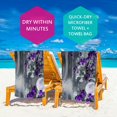 thumbnail image 4 of Orinice Purple Flowers Full Moon Quick Dry Bath Towel 27.5x55in Ultra-Fine Fiber Lightweight Compact 55x27.5in, 4 of 7