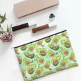 thumbnail image 6 of Hirioo Avocado color cute animals for Paper Reusable Cosmetic Bag Zipper Encouragement Travel Pouch Toiletry Bag for Women Girls, 6 of 7