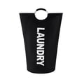 thumbnail image 2 of Clearance Under $4.89 Large Laundry Basket 90L, Tall Freestanding Clothes Hamper with Soft Handle, Foldable Collapsible Laundry Bag for Bedroom, Bathroom, and Dorm Room, 2 of 4