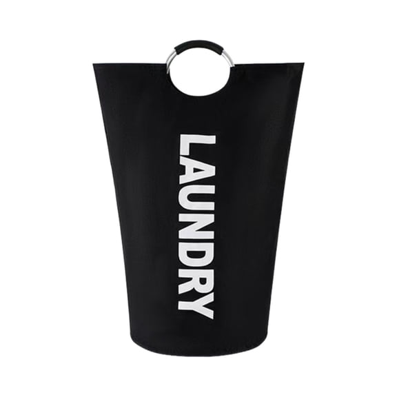 90L Large Laundry Basket – Freestanding Tall Clothes Hamper, Collapsible Laundry Bag with Soft Handle, Waterproof 600D Oxford Fabric, Black, Laundry Baskets