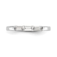 thumbnail image 4 of 14K White Gold Ring Band Wedding Diamond Baguette , Size 9, 4 of 7