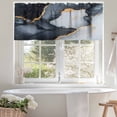thumbnail image 4 of Abstract Marble Texture Valances for Windows, 54 x 18in, Gold Crack Black Gray Gradient Art Rod Pocket Kitchen Valance Curtain Light Filtering Window Treatments for Living Room Bedroom, 1 Panel, 4 of 7