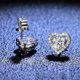 thumbnail image 2 of Pendiente de moissanita S925 plata en forma de corazón amor Mossan diamante plata pendiente accesorios joyería, 2 of 3