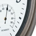 thumbnail image 4 of La Crosse 26.2" Outdoor Gray Oak Analog Quartz Wall Clock with Temp & Humidity, 433-3267TH, 4 of 7