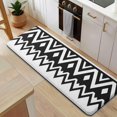 thumbnail image 5 of Black and White Zigzag Pattern Kitchen Rug Mat,Kitchen Runner Rugs Non Skid Washable,Decorative Kitchen Floor Mats for Kitchen,Sink,Laundry,17"x47.2", 5 of 7