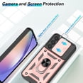 thumbnail image 2 of for Samsung Galaxy A54 5G Case with Anti-Explosion Screen Protector, Heavy Duty Shockproof with 360° Rotation Metal Kickstand [Military Grade] Protective Case for Samsung A54 5G, Rose Gold, 2 of 14