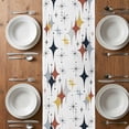 thumbnail image 6 of Diamond Table Runner - 60 Inch Long, Kitchen Dining Table Runner Dresser Scarves, Modern Geometric Middle Century Grey Yellow Red Farmhouse Decor for Coffee Tables Wedding Party Banquet, 6 of 8