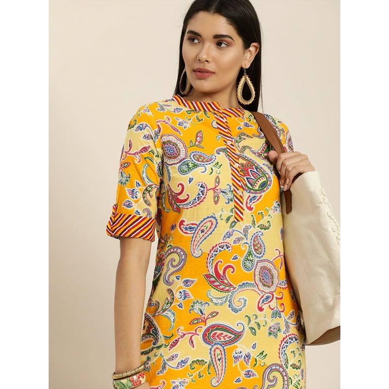 Sangria clearance yellow kurta