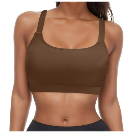 kamemir Triangle Bikini Top Women Underwire Bikini Top Only Push Up Swim Top Bra Swimsuit Tops Padded Bathing Suit Top(Brown S)