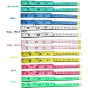 Soft Tape Measure Double Scale Body Sewing Flexible Ruler for Wig Making Weight Loss Body Measure Sewing Tailor Craft Vinyl Ruler with Centimetre Scale on Reverse Side 60 inch by (Yellow)