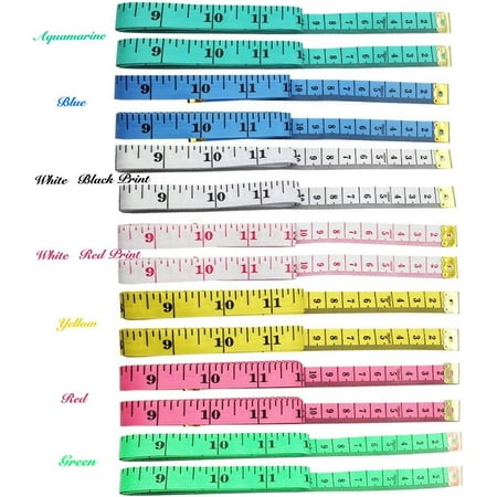Soft Tape Measure Double Scale Body Sewing Flexible Ruler for Wig Making Weight Loss Body Measure Sewing Tailor Craft Vinyl Ruler with Centimetre Scale on Reverse Side 60 inch by (Yellow)