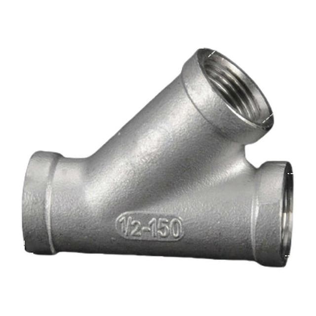 Stainless Steel Tube Pipe Fittings Y Shaped Tees 45 Degree Oblique Joint for Gas Water Systems Kitchen Garden Irrigation