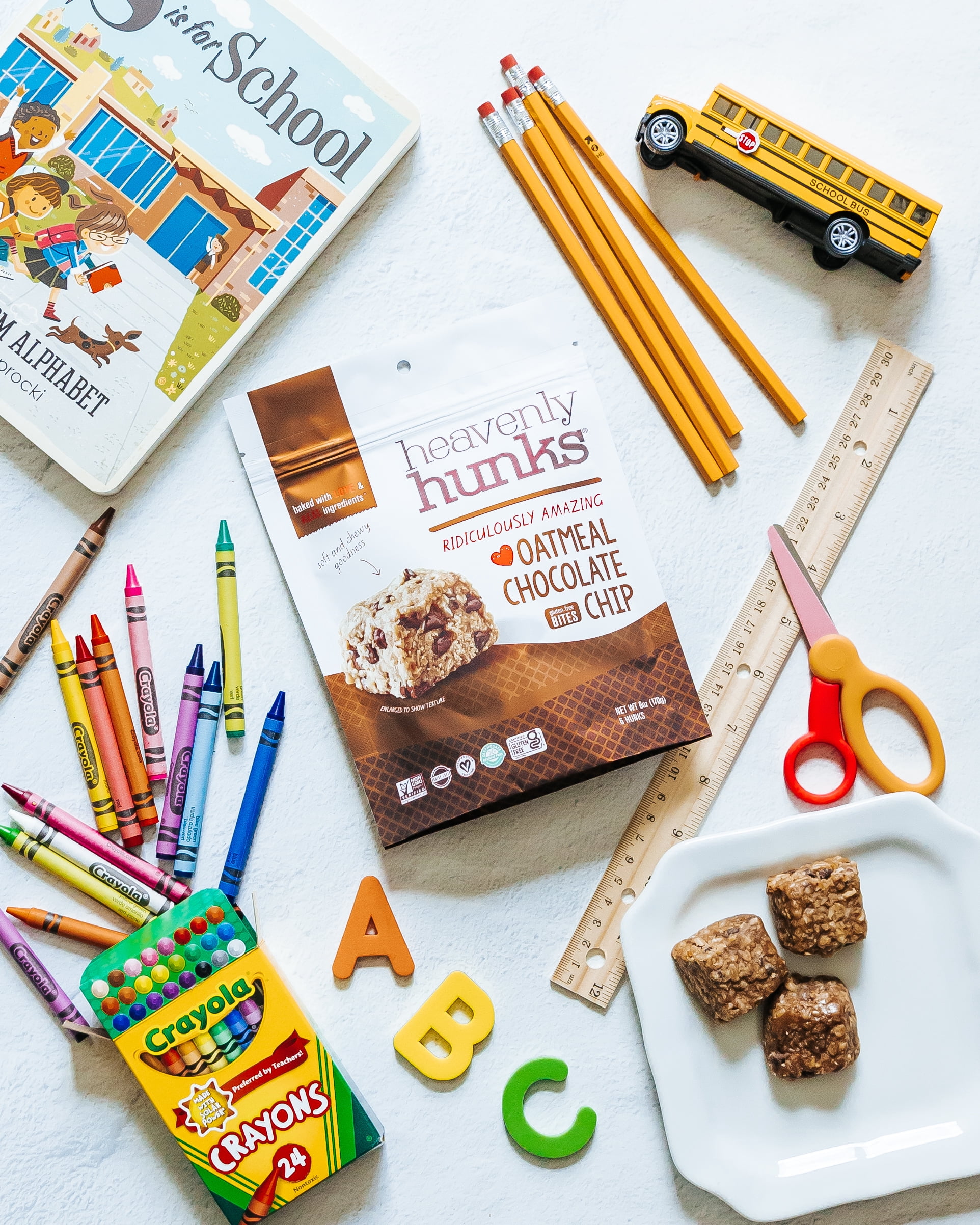 (6 pack) E & C's Snacks Heavenly Hunks, Gluten-Free, Vegan Baked Oatmeal Chocolate Chip Cookie, 6 oz, 6 Count