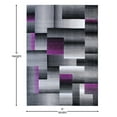 thumbnail image 5 of Masada Rugs Modern Contemporary Area Rug, Purple Grey Black (6 Feet X 9 Feet), 5 of 6