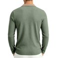 thumbnail image 3 of Mfakffe Men's Polo Shirts Classic Long Sleeve Golf T Shirt Fall Winter Big and Tall Lapel Collar Tops Work Cotton Tees (Light Green, M), 3 of 5