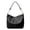 Black, variant on Genuine Cowhide Women's Shoulder & Underarm Bag, Lychee Pattern Crescent Shaped Handbag