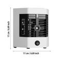 GARENAS Mini Portable Air Cooler Personal Space Cooler Easy to Fill Water and LED Light and