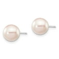 thumbnail image 2 of Finest Gold 14K White Gold 7-8 mm Round White Saltwater Akoya Earrings, 2 of 3