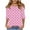Pink, variant on GERsome Women's Short Sleeve T-Shirts 3/4 Ruffle Sleeve Crew Neck Loose Fit Shirts Polka Dots Summer Casual Tunic Tops, Sizes S-3XL