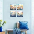 thumbnail image 2 of Abstract Nature Flower Picture Wall Decor Butterfly Canvas Wall Art Colorful Wildflower Scenery Watercolor Daisy Posters Poppy Paintings Prints Artwork for Living Room Bedroom 12x12 4 Pcs, 2 of 6