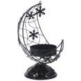 thumbnail image 2 of KAKOWELY Candelabro de metal con base estable, candelabro de luna hueca, 2 of 5