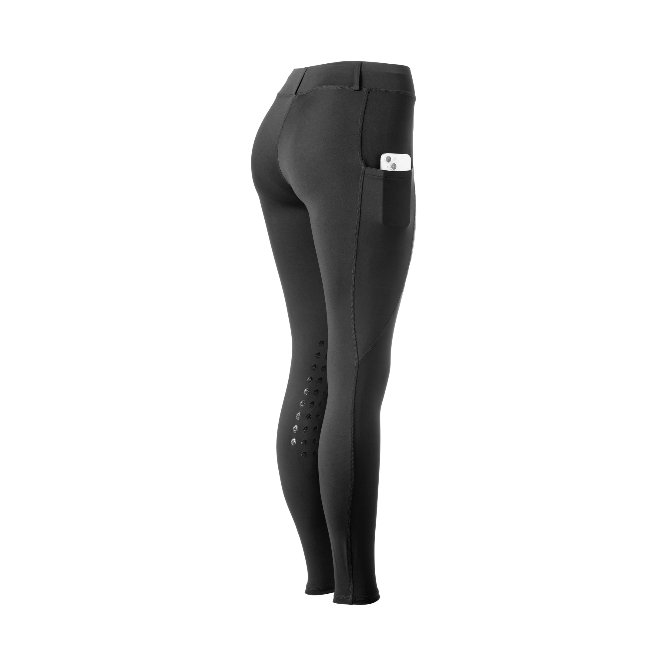 Equinavia Classic Womens Equestrian Silicone Knee Patch Breeches with Phone Pockets | Horse Riding Pants Schooling Tights