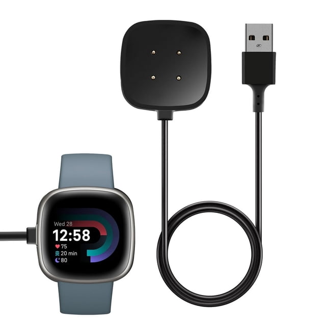 Dsseng Charger Cable Fit for Fitbit Sense 2/1 Fitbit Versa 4/3 Smartwatch Replacement USB Charging Cord Base