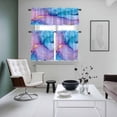 thumbnail image 5 of Pink Blue Marble Kitchen Curtains Valances and Tiers Set of 3 Modern Art Abstract Luxury Gold Texture Tier Curtains and Valance with Rod Pocket for Small Windows, 27.5"x24", 5 of 9