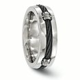 thumbnail image 5 of Edward Mirell Titanium & Cable Polished 7mm Band, 5 of 7