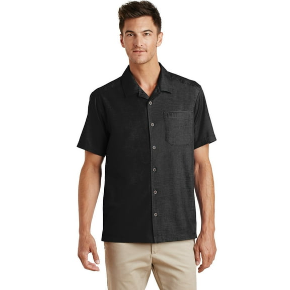 Port Authority Textured Camp Shirt. S662