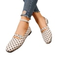 thumbnail image 5 of Busydd Flats for Women with Polka Dot Fashion Shiny Buckle Detail Slip on Dress Shoes 38, 5 of 6