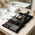 thumbnail image 4 of Hanging Toiletry Bag, Lightweight Roll-Up Travel Organizer with 3 Mesh Zipper Compartments, Water-Resistant Makeup Storage for Camping & Travel, 4 of 6