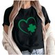 thumbnail image 2 of Puntoco Liquidación de camisetas cortas para mujer Camiseta de manga corta con cuello redondo y estampado informal a la moda para mujer, 2 of 5