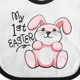 thumbnail image 4 of Inktastic My 1st Easter Cuddly Pink Bunny Boys or Girls Baby Bib, 4 of 4