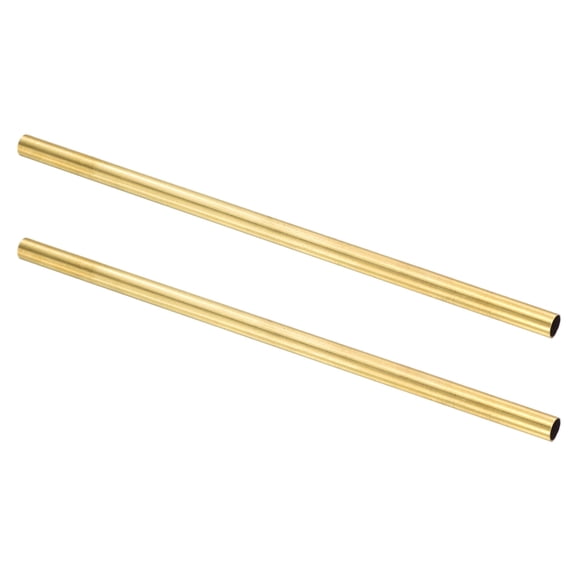 2Pcs Brass Round Tube, 7.5mm OD 0.5mm Wall Thickness 200mm Length Seamless Tubing