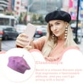 thumbnail image 5 of FNNMNNR Women Beret Korean Style Polyester Artist Hat Autumn Winter Beautiful Caps Breathable Headwear Party Apparel Stylish Clothing, 5 of 6