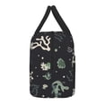 thumbnail image 4 of YFYANG Portable Waterproof Insulated Lunch Bag, Dark Green Coral Pattern Reusable Cooler Bag / Picnic Bag for Adults Teens, 4 of 9