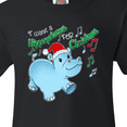 thumbnail image 4 of Inktastic I Want a Hippopotamus for Christmas Hippo in Santa Hat Youth T-Shirt, 4 of 5