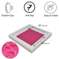thumbnail image 3 of Bubbles Non-Slip Square Shower Mat Solid Pink 20″L X 20″W, 3 of 4
